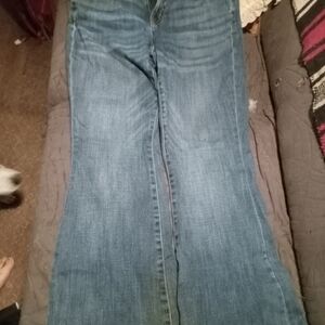 Aeropostale Women's Blue Wide-Leg Denim Jeans